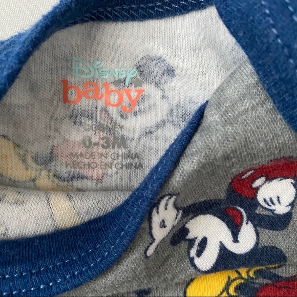 Disney Baby Mickey & Pluto Bodysuit Onesies 0-3M - Picture 4 of 6